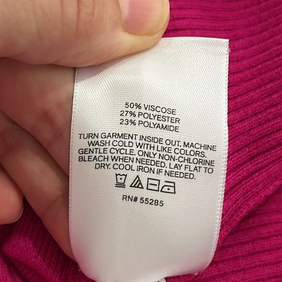 NWT Express Skimming V-Neck Dolman Sleeve Cardigan in Bright Pink Fuschia - L - Picture 11 of 11